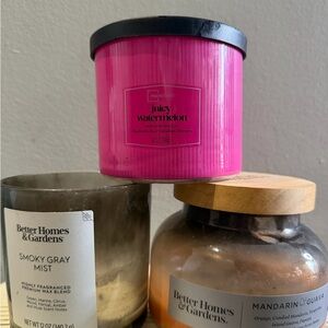 Candles 🕯️ (almost empty) Can be repurposed for arts and crafts Mainstays